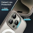 thumbnail image 3 of JETech Magnetic Case for iPhone 15 Pro 6.1-Inch Compatible with MagSafe, Translucent Matte Back Slim Shockproof Phone Cover (Natural Titanium), 3 of 6