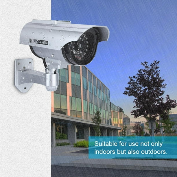 Cámara Falsa Con Energía Solar Cámara De Seguridad De Vigilancia CCTV Para Exteriores Registro LED