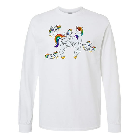 Inktastic Cute Unicorn Family Long Sleeve T-Shirt