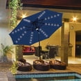thumbnail image 2 of Ainfox LLC Ainfox 10ft Patio Umbrella with Lights Outdoor Solar Umbrella Red with Base, 2 of 5