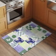 thumbnail image 2 of Entryway Rug 2'x3', Spring Floral Checkered Small Rug for Kitchen Bathroom Door Mat Indoor Entrance, Sage Green Purple Buffalo Plaid Non-Slip Area Rugs Floor Mats Carpet Front Door Rugs, 2 of 8