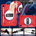 thumbnail image 4 of BMOUO Case for iPad 11th Generation (A16) 11 Inch 2025 / iPad 10th Generation 10.9" 2022 Protective Case with Screen Protector 360°Rotating Stand and Hand / Shoulder Strap, Red+Blue, 4 of 9