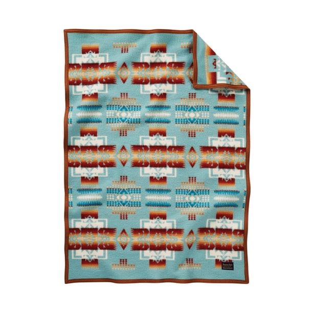 Manta Pendleton Chief Joseph 81x112 cm Lana y Algodón Aqua