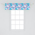 thumbnail image 2 of Ambesonne Abstract Window Valance, Style Rain Clouds, 42" x 12", Sky Blue Pink and Lilac, 2 of 3