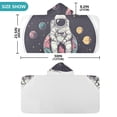 thumbnail image 4 of Yayeee Kids Hooded Towels Toddler Soft Absorbent Beach Bathing Wrap 50" x 23.5", Pink Astronaut Planet, 4 of 5