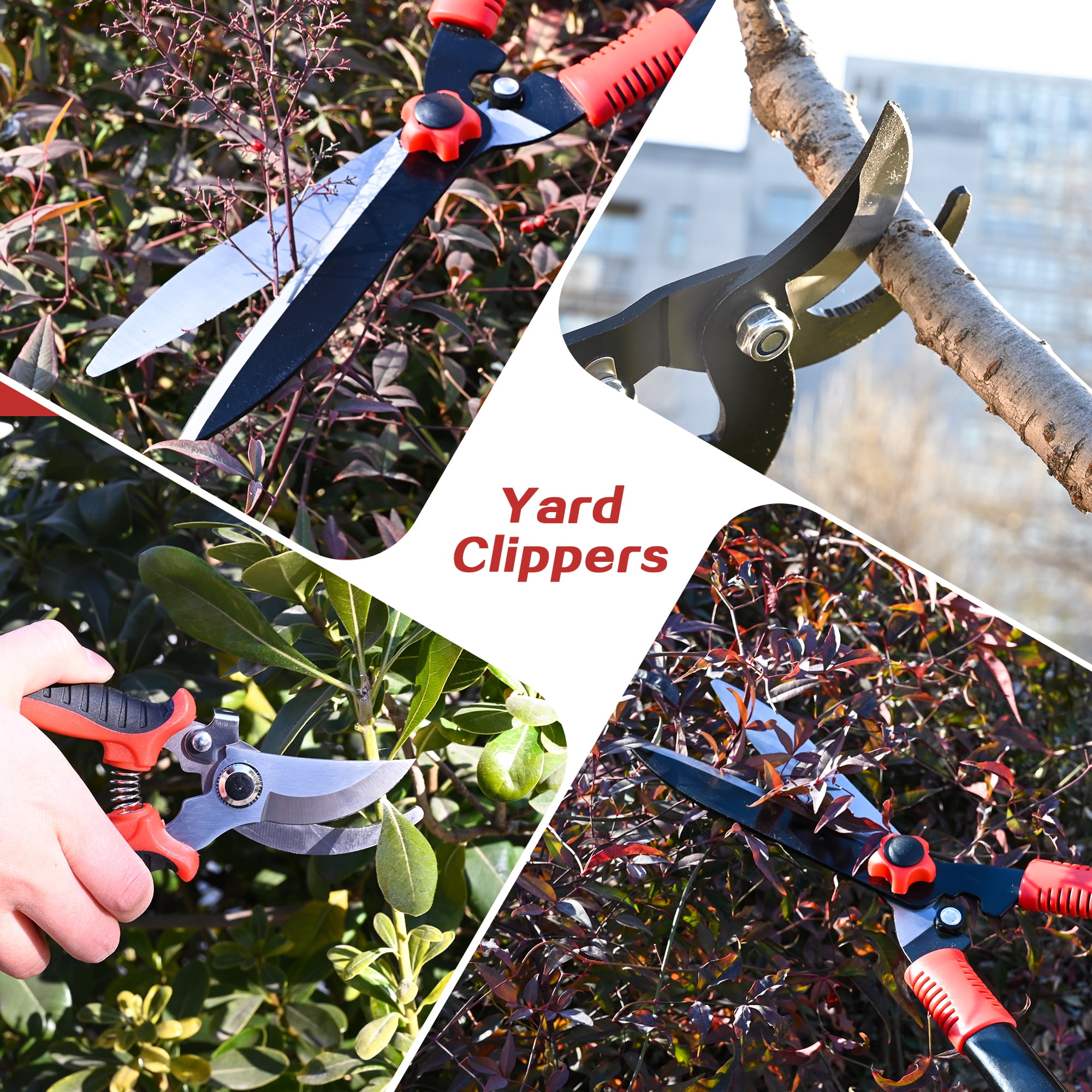 3PCS Loppers Shears  Pruners Set, Heavy Duty Tree & Shrub Care Kit for Yard, Lawn & Garden, Professional Branch Cutter Tree Trimmer for Indoor & Outdoor Gardening