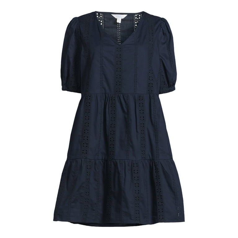 Navy blue dress walmart discount