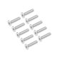 thumbnail image 4 of Uxcell Tornillos de cabeza plana M6x25mm, tornillos hexagonales internos, sujetadores de acero inoxidable 304, paquete de 20, 4 of 5