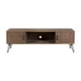 thumbnail image 2 of Industrial Style Reclaimed Wood Tv Stand With 2 Storage Cabinets For Living Room Media Center, 2 of 5