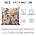 thumbnail image 5 of COMIO  Designer Vintage Throw Pillow Covers,Red Soft Lumbar Pillows Cover with Birds Floral Pattern,Rectangular Farmhouse Decorative Pillowcases for Couch Bed Living Room Outdoor, 5 of 5