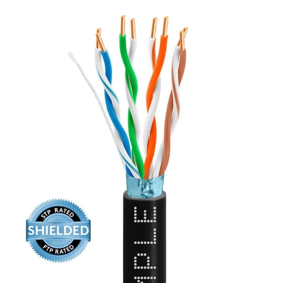 Cmple Cat5E Bulk Ftp Shielded Solid Cmr/Pvc Ethernet Cable, Gigabit 350Mhz Etl L
