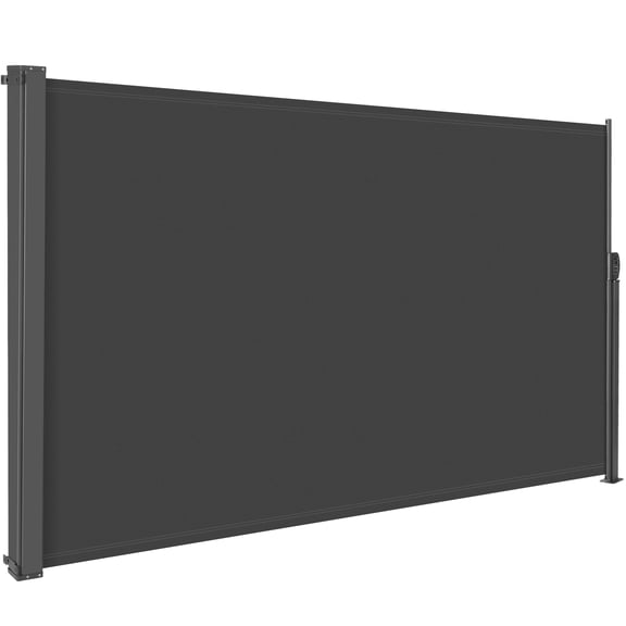 LIFERUN 118"x 71" Retractable Side Awning, Patio Side Screen, UV-resistant & Waterproof Patio Privacy Screen, for Garden, Balcony and Courtyard (Gray)