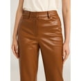 thumbnail image 4 of Scoop Women's and Women's Plus Faux Leather High Waisted Trouser Pants, 32 Inseam, Sizes 0-28W, 4 of 5