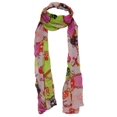 thumbnail image 1 of Womens Skulls and Straps Fashion Scarf - Lavender/Green, 1 of 1
