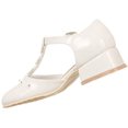 thumbnail image 2 of BNY Corner Patent Floral T Strap Formal Uniform Communion Flower Girl Dress Shoes Ivory 13 Little Kids TR 66.16, 2 of 2