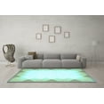 thumbnail image 3 of Ahgly Company Indoor Round Abstract Light Blue Contemporary Area Rugs, 3' Round, 3 of 4