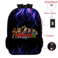 thumbnail image 2 of Roblox Mochila De estudiante con estampado 3D Digital periférico de juego, mochila a todo color USB, de doble capa bolsa con cremallera, gran capacidad, 2 of 4