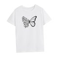 thumbnail image 4 of Camiseta para mujer de verano Tops suave y simple cuello redondo camiseta básica para desplazamientos SG, 4 of 7