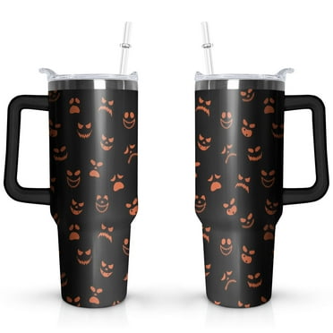 Hallowmas Pumpkin Ghost Boo Witch Spider Web 40 OZ Tumbler Cup with Lid and Straw Gifts for Mom Friend Sister Grandma Halloween Gifts
