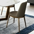 thumbnail image 2 of Furniture of America Jorvik Upholstered Metal Side Chairs, Set of 2, Gold and Taupe, 2 of 6