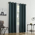thumbnail image 3 of (2 pack) Sun Zero 2-pack Arlo Textured Thermal Insulated Grommet Curtain Panel Pair, 40"x63", Teal, 3 of 7