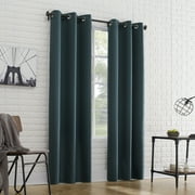 Sun Zero 2-pack Arlo Textured Thermal Insulated Grommet Curtain Panel Pair, 40"x84", Teal