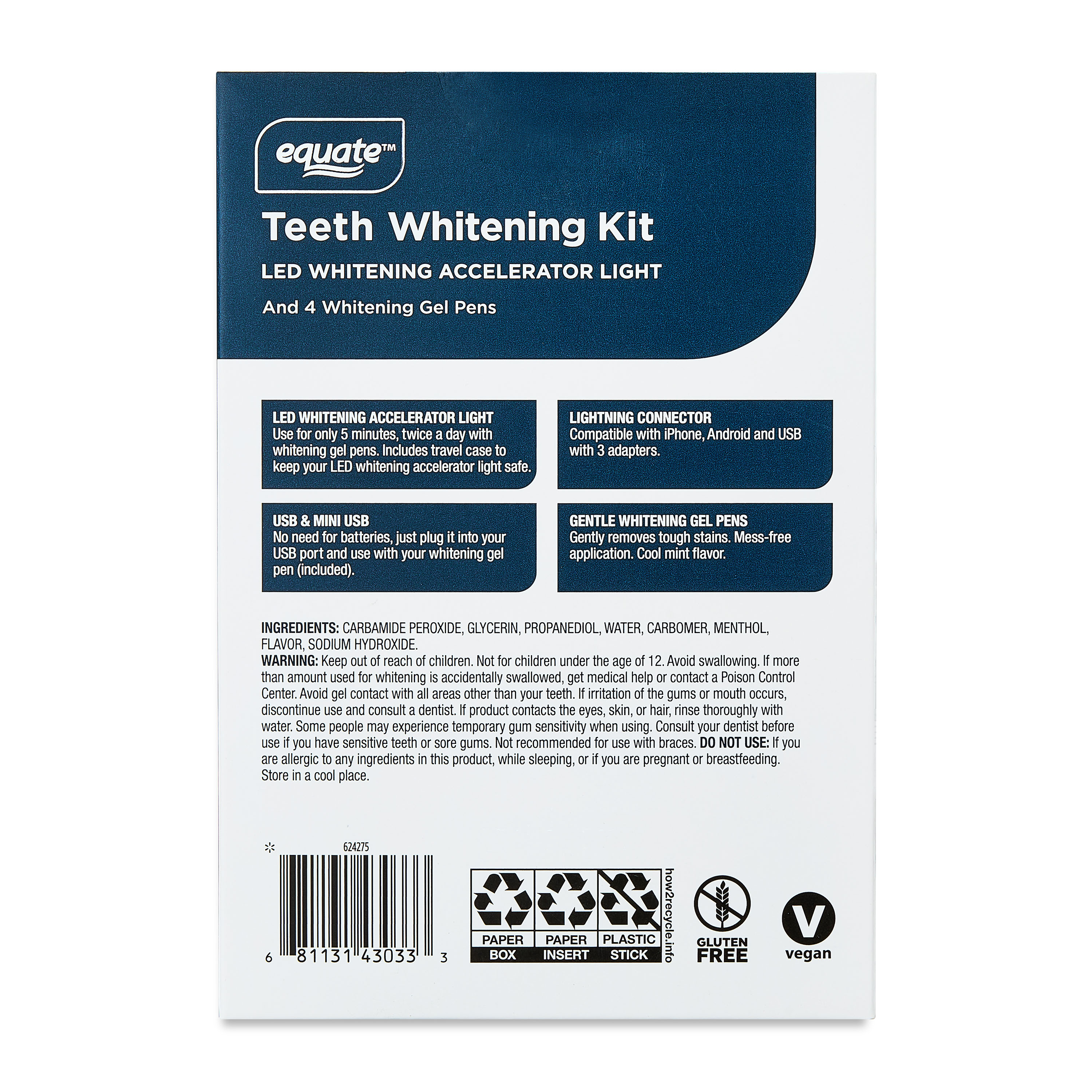 Equate Professional Teeth Whitening Kit with LED Light photo 6