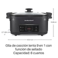 thumbnail image 2 of Olla de Cocción Lenta Hamilton Beach 9 en 1 6 Qt Programable Antiadherente Sin PFAS 1350W, 2 of 10