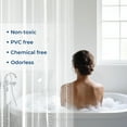 thumbnail image 4 of Yiannan Clear PEVA Shower Curtain Liner, Rustproof Grommets, Waterproof, 3 Magnets，71x72, 4 of 7