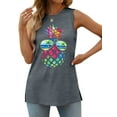 thumbnail image 3 of MOSHU Summer Womens Tank Tops Sleeveless Graphic Print Shirts for Women Casual Side Slit Tunic Tops, 3 of 9