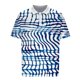 thumbnail image 5 of Blusa y camisa de manga corta con cuello vuelto para hombre, informal, holgada, a la moda, con botones estampados, blusa de manga corta con cuello vuelto para hombre, top de poliéster para hombre, 5 of 5