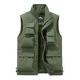 thumbnail image 3 of Men's Casual Outdoor Work Safari Fishing Travel Photo Cargo Vest Jacket Multi Pockets Men's Fishing Vest, 3 of 4