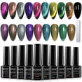 thumbnail image 1 of Set de esmaltes de uñas MIZHSE Cat Eye Gel, 10 colores con barra magnética, 1 of 7