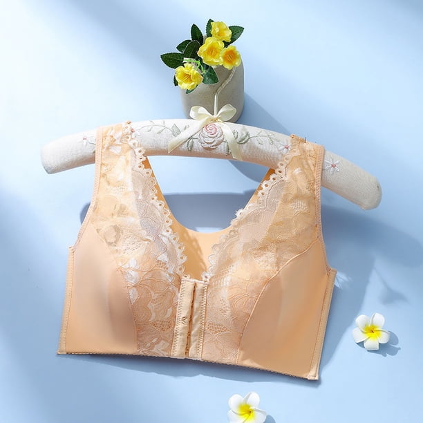 Sujetador ultrafino de talla grande con hebilla frontal y sin aro de acero, ajustable, para pecho grande, pequeño, transpirable, accesorio para fruncir el pecho, ropa interior para mujer