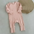 thumbnail image 4 of MEZZALL Baby Girls Jumpsuits O-Neck Onesie Bodysuits Long Sleeve Romper Sleepwear Stretchy Ribbed Toddler 0-24 Months Daily Party One-Pieces Lovely Child Dailywear, 4 of 8