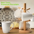 thumbnail image 2 of Juego de 4 tazas de café Mfacoy de cerámica y porcelana de 470 ml, 2 of 7