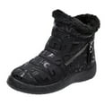 thumbnail image 1 of CEHVOM Women Winter Printing Keep Warm Ankle Boots Plus Velvet Boot Flat Snow Boots, 1 of 3