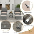 thumbnail image 6 of Costway 5 PCS Patio Conversation Set with Soft Cushions Ottomans & Tempered Glass Top Table, 6 of 9