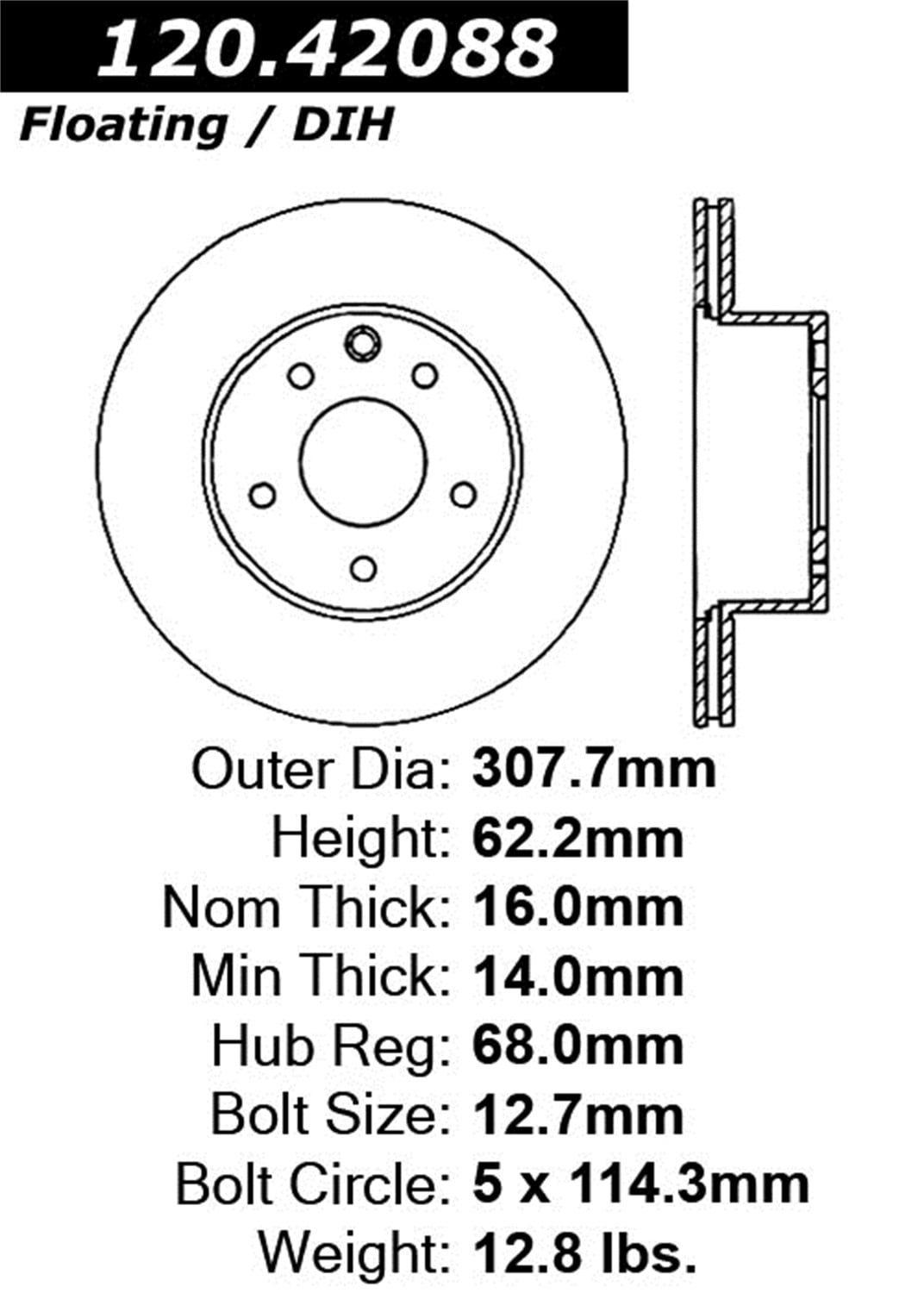 StopTech 126.42088CSL Brake Rotor