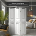 thumbnail image 2 of Oriental Furniture 6 ft. Tall White Door Panel Canvas Room Divider - 3 Panel, 2 of 7