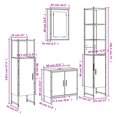 thumbnail image 4 of vidaXL 4 Piece Bathroom Furniture Set Smoked Oak Engineered Wood, 4 of 5