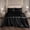 Black, variant on Premium Satin Bedroom Sheet Set (4-Piece) Color:Black Size:Full