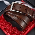 thumbnail image 3 of Mens Cowskin Belts Genuine Leather Ratchet 1 3/8" for Casual Jean, 3 of 8