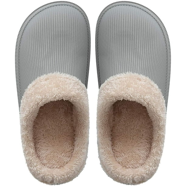 Pantuflas unisex de invierno, impermeables y antideslizantes, para hombre y mujer, con suela gruesa, suaves y a la moda, para el hogar, la sala de estar, el dormitorio, interiores y exteriores, de lan