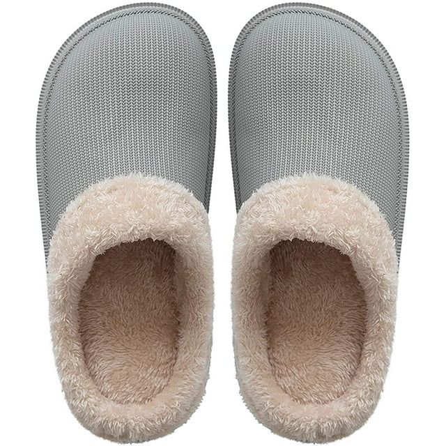 Pantuflas unisex de invierno, impermeables y antideslizantes, para hombre y mujer, con suela gruesa, suaves y a la moda, para el hogar, la sala de estar, el dormitorio, interiores y exteriores, de lan