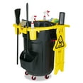 thumbnail image 2 of Rubbermaid Standard Rim Caddy, 4-compartment, Fits 32.5" Dia Cans, 26.5w X 6.75h, Yellow, 2 of 3