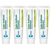 Globe Triple Antibiotic First Aid Ointment, 1 oz, First Aid Antibiotic Ointment, 24-Hour Infection Protection, Wound Care Treatment for Minor Scrapes, Burns and Cuts (4 Pack)