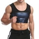 thumbnail image 4 of Minnieouse Manténgase fresco y comprimido con la camiseta sin mangas de sauna transpirable para hombres Compress Tank Top Men Body Vest Accesorios de disfraces PU azul S/M, 4 of 6