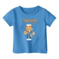 thumbnail image 4 of Chemises pour Tout-Petits Imprimé Coloré Carnaval Col Rond Manches Courtes T-Shirt Hauts pour Filles, T-Shirts Bleus 2 Ans-3 Ans, 4 of 4