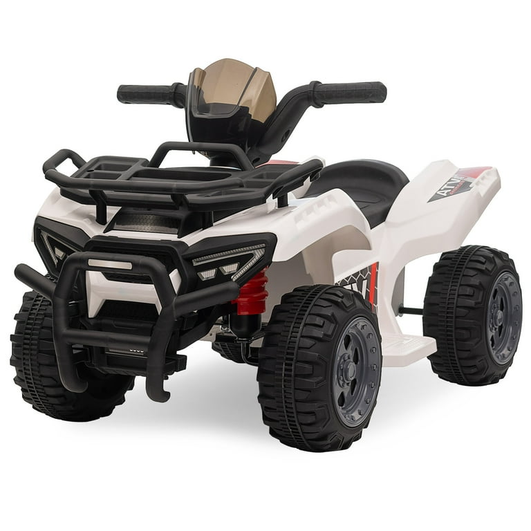 Kids ATV 4 Wheeler 6V Ride on Toy Car for Toddlers Boys Girls w Wear Resistant Wheels Music 1.8 Mph Max Speed Battery Powered Four Wheeler for Toddler Kids Cars to Drive